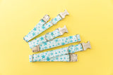Mint Blue Stars Dog Collar