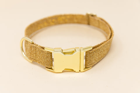 Gold Glitter Dog Collar