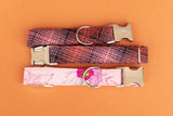 The Ginger Flannel Plaid Dog Collar