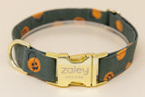 Olive Jack O Lantern Dog Collar