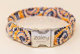 Orange and Black Tie Dye Dog Collar