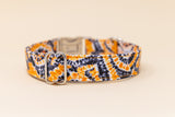 Orange and Black Tie Dye Dog Collar