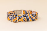 Orange and Black Tie Dye Dog Collar