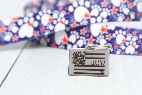 American Flag Dog Tag