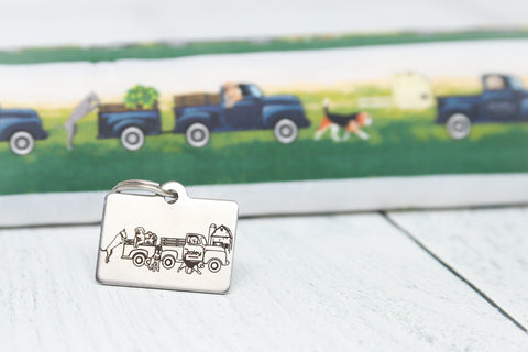 Vintage Truck Dog Tag