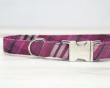 Dolly Purple Plaid Dog Collar