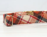 Rusty Flannel Plaid Dog Collar
