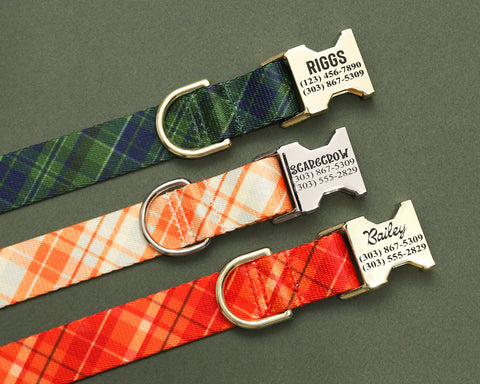 Fall Plaid Personalized Endurance Collars