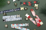 Christmas Buffalo Plaid Fabric Dog Collar