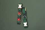 Christmas Buffalo Plaid Fabric Dog Collar