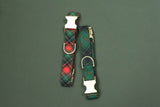 Christmas Buffalo Plaid Fabric Dog Collar