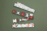 Santa Dogs Fabric Dog Collar