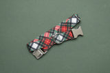 Aspen White Christmas Plaid Dog Collar