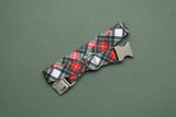Aspen White Christmas Plaid Dog Collar