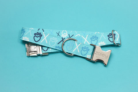 XOXO Blue Dog Collar