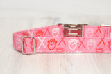 XOXO Pink Dog Collar