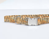 Any 1" wide size - Tiger Stripe - Silver Buckle
