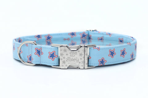 Red, White & Blue Stars Dog Collar