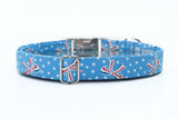 Red, White & Blue Bows Dog Collar