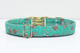 Green Football Dog Collar