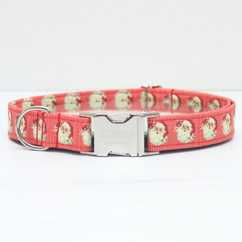 Red Vintage Santas Dog Collar