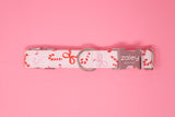 Pink Bows & Candy Canes Christmas Dog Collar