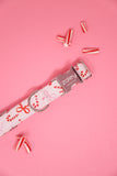 Pink Bows & Candy Canes Christmas Dog Collar
