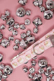Vintage Pink Santas Dog Collar