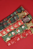 Evergreen Christmas Plaid Dog Collar