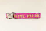 Pink Best Dog Ever Dog Collar