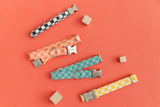Coral Checker Dog Collar
