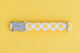 Yellow Checker Dog Collar
