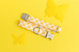 Yellow Checker Dog Collar