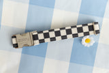 Black & White Checker Dog Collar