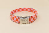 Pink Checker Dog Collar