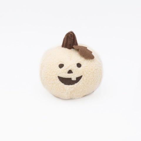 Jumbo Pumpkin Dog Toy - white