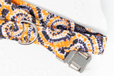 Orange and Black Tie Dye Dog Collar
