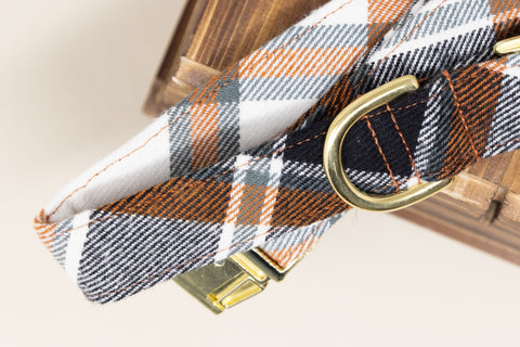 The Woodson Flannel Plaid Dog Collar