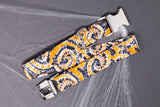 Orange and Black Tie Dye Dog Collar