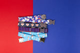Baseball Hearts Dog Collar