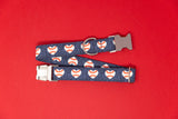 Baseball Hearts Dog Collar