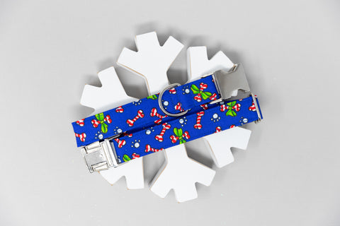 Christmas Dog Bones Dog Collar