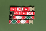 The Candy Cane Nordic Fabric Dog Collar