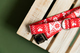 The Candy Cane Nordic Fabric Dog Collar