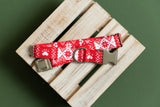 The Candy Cane Nordic Fabric Dog Collar