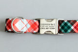 The Frosty Plaid Endurance Dog Collar