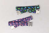 Blue & Green Dinosaurs Dog Collar
