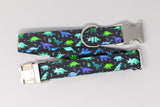Blue & Green Dinosaurs Dog Collar