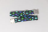 Blue & Green Dinosaurs Dog Collar