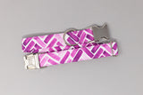 Purple Watercolor Herringbone Dog Collar